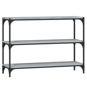 vidaXL Raft de cărți gri sonoma 100x33x70,5 cm, lemn prelucrat și oțel