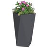 vidaXL Jardinieră 2 pcs Antracit 40 x 40 x 75 cm Oțel
