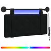 vidaXL Tăblie de pat suspendată Cu lumină LED Negru Catifea
