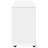 vidaXL Cabinet mobil cu roata Alb 100 x 39 x 65,5 cm Lemn de pin masiv
