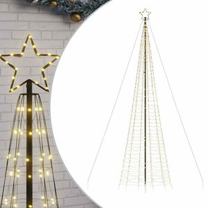vidaXL Pom de Crăciun LED cu țepi 1534 LED-uri Alb Cald 500 cm