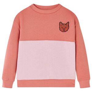 vidaXL Hanorac pentru copii, color block, roz, 104