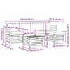 vidaXL Seturi de canapele 6 pcs Natural și Bej Lemn Solid de Acacia