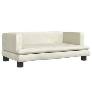 vidaXL Canapea pentru copii, crem, 80x45x30 cm, catifea