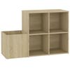 vidaXL Pantofar de hol, stejar sonoma, 105x35,5x70 cm, PAL