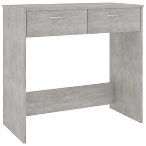 vidaXL Birou, gri beton, 80x40x75 cm, lemn prelucrat
