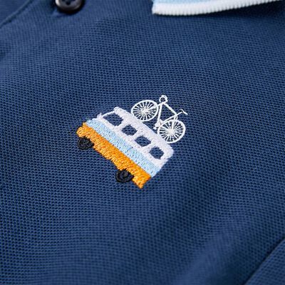 Tricou polo pentru copii, albastru închis, 92