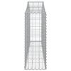 vidaXL Coșuri gabion arcuite 13 buc, 200x30x80/100cm, fier galvanizat