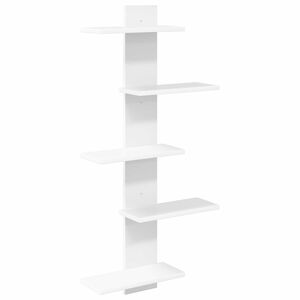 vidaXL Raft Suspendat Pentru Perete Alb 48,5 x 15 x 101 cm
