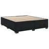 vidaXL Pat box spring cu saltea, negru, 180x200 cm, catifea