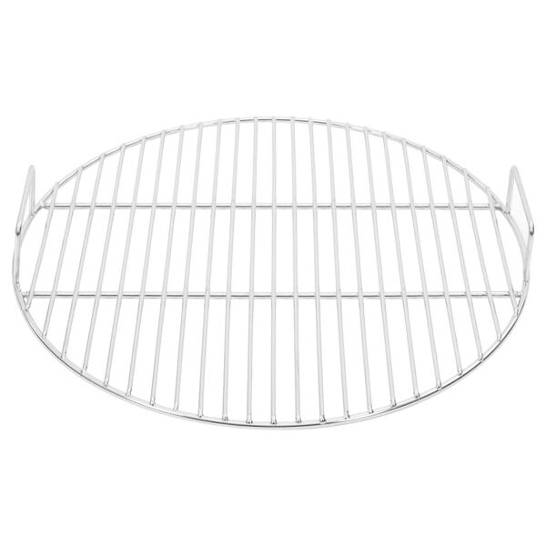 vidaXL Grill de grătar cu m&acirc;nere, rotund, &Oslash;44,5 cm oțel inoxidabil 304