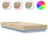 vidaXL Cadru de pat cu lumini LED, stejar sonoma, 90x200 cm