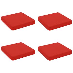 vidaXL Perne pentru șezut cu 4 piese VUGHT 4 pcs 100% Polyester Roșu