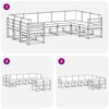vidaXL Set de canapele de exterior 9 pcs Gri natural și deschis
