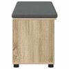 vidaXL Bancă pentru hol cu pernă Simplu Stejar Sonoma 100 x 38 x 46 cm