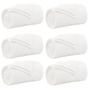 vidaXL Pături de aruncat 6 buc. Alb 240 x 270 cm 10.11 kg Molton