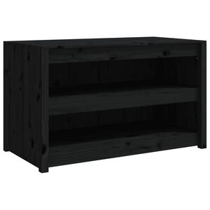 vidaXL Dulap bucătărie de exterior negru, 106x55x64 cm, lemn masiv pin