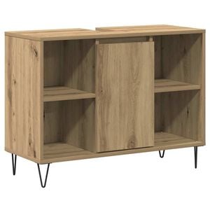 vidaXL Dulap de Baie Stejar Artizanal 80 x 33 x 60 cm Lemn compozit