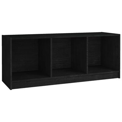 vidaXL Comodă TV, negru, 104x33x41 cm, lemn masiv de pin