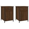 vidaXL Noptiere, 2 buc., stejar maro, 40x42x60 cm, lemn prelucrat