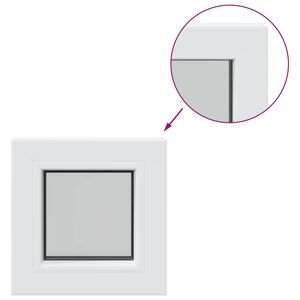 vidaXL Fereastră de pivniță culoare internă albă RISOR 30 x 30 cm