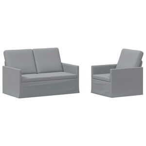 vidaXL Set de canapea 2 pcs Gri deschis Țesătură