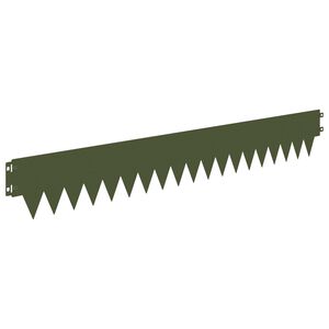 vidaXL Margine pentru gazon 50 pcs 103 x 15 cm metal Verde măsliniu