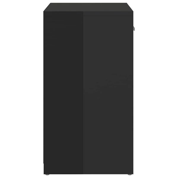 vidaXL Bancă pantofar negru extralucios, 94,5x31x57 cm, lemn prelucrat