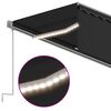 vidaXL Copertină automată cu stor&LED&senzor de v&acirc;nt antracit 5x3 m