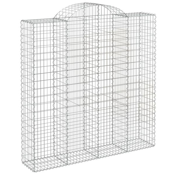 vidaXL Coșuri gabion arcuite, 8 buc 200x50x200/220 cm, fier galvanizat