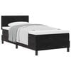 vidaXL Pat cu arcuri cu headboard Negru 90 x 190 cm Catifea