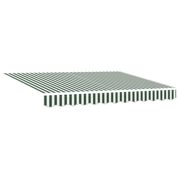vidaXL Cortina Retractabilă Manual Verde și alb 350 x 250 cm