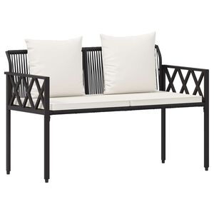 vidaXL Bănci pentru exterior 2 -Seater 116 x 56 x 75 cm poliratan