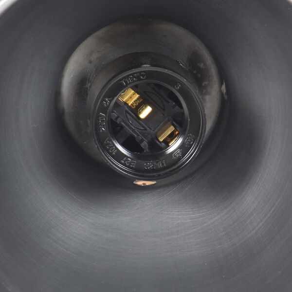 vidaXL Lampă de perete E27 argintiu lemn masiv de mango și fier