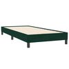 vidaXL Pat box spring cu saltea, verde &icirc;nchis, 80x220 cm, catifea