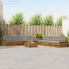 vidaXL Set de canapele de exterior 9 pcs Gri natural și deschis