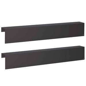 vidaXL Profil de acoperire pentru grădină 2 buc. 100 x 10 x 15 cm Oțel
