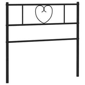 vidaXL Tăblie de pat de schimb metalică, negru, 90 cm