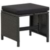 vidaXL Set mobilier de exterior cu perne, 13 piese, negru, poliratan