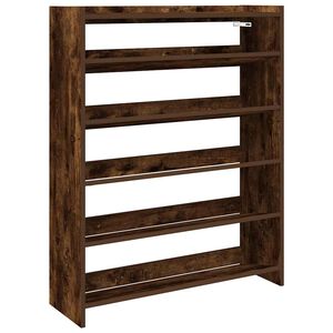 vidaXL Pantofar, stejar fumuriu, 80x25x100 cm, lemn prelucrat