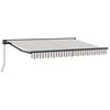 vidaXL Copertină retractabilă Gri deschis și alb. 3 x 2,5 m