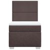 vidaXL Pat box spring cu saltea, maro &icirc;nchis, 90x190 cm, textil
