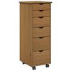vidaXL Cabinet mobil Maro miere 34 x 39 x 93,5 cm Lemn de pin masiv