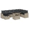 vidaXL Set canapele de grădină cu perne, 9 piese gri deschis poliratan