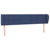vidaXL Tăblie de pat cu aripioare, albastru, 203x23x78/88 cm textil