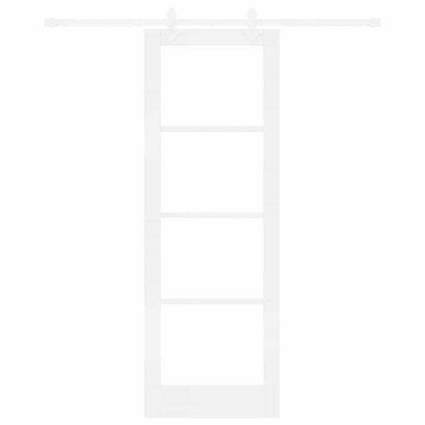 vidaXL Ușă glisantă Alb 73,5 x 211 cm Lemn masiv de pin și sticlă