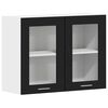 vidaXL Dulap suspendat Lyon Stejar Negru 80 x 31 x 60 cm