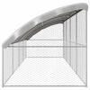 vidaXL Cușcă pentru c&acirc;ini 4 pcs Argintiu 8 x 2 x 2 m Oțel galvanizat