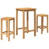 vidaXL Set de bar pentru exterior 3 pcs Netratat Lemn solid de tec
