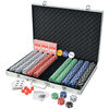 vidaXL Set de poker cu 1000 de jetoane din aluminiu